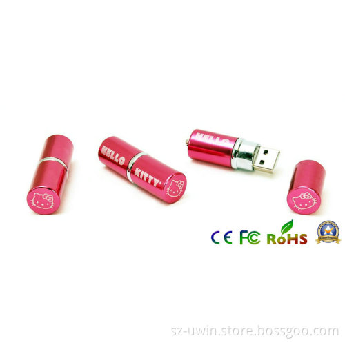 Cylinder Aluminum Metal USB Flash Drive 4GB